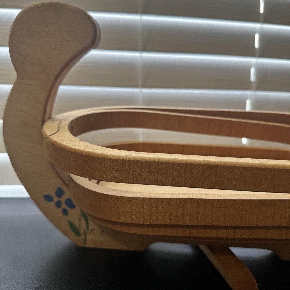 Vintage Telescoping Collapsible Wood Bunny Rabbit Basket Cottage Granny Core - Picture 4 of 10